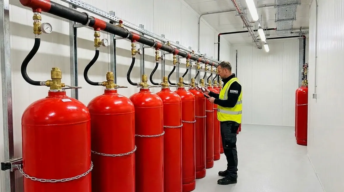 NFPA 2001 storage containers for clean agent fire protection