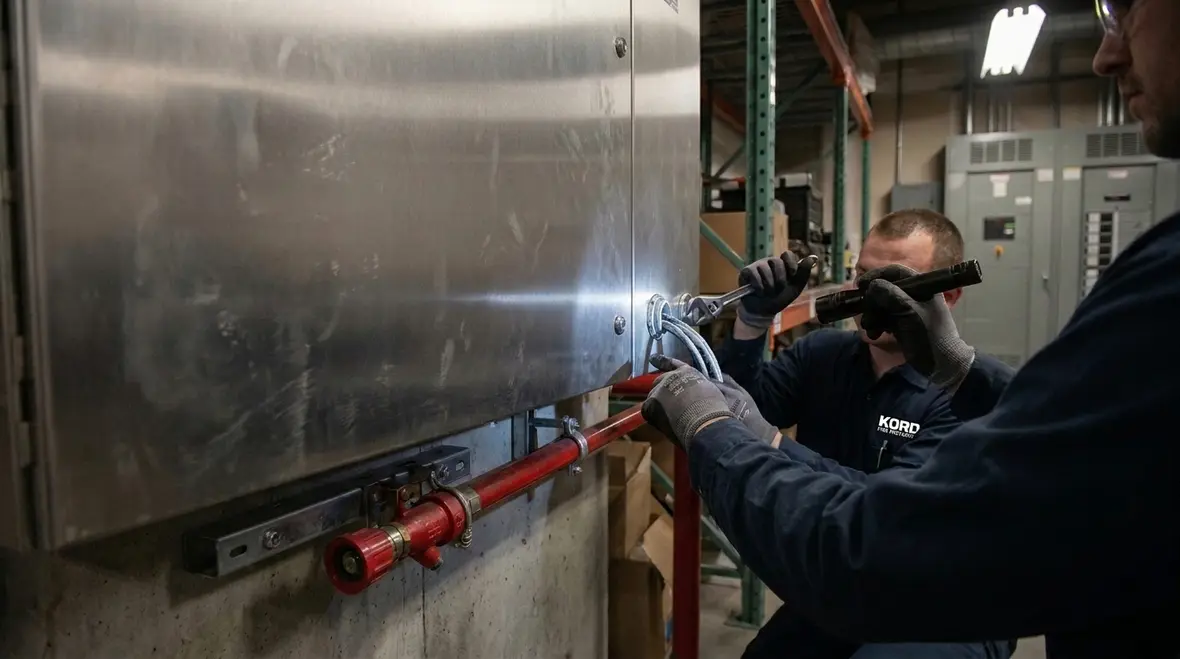 Clean agent enclosure integrity and nozzle layout for NFPA 2001 design checks