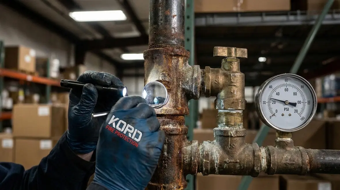 Internal sprinkler pipe obstruction inspection and troubleshooting