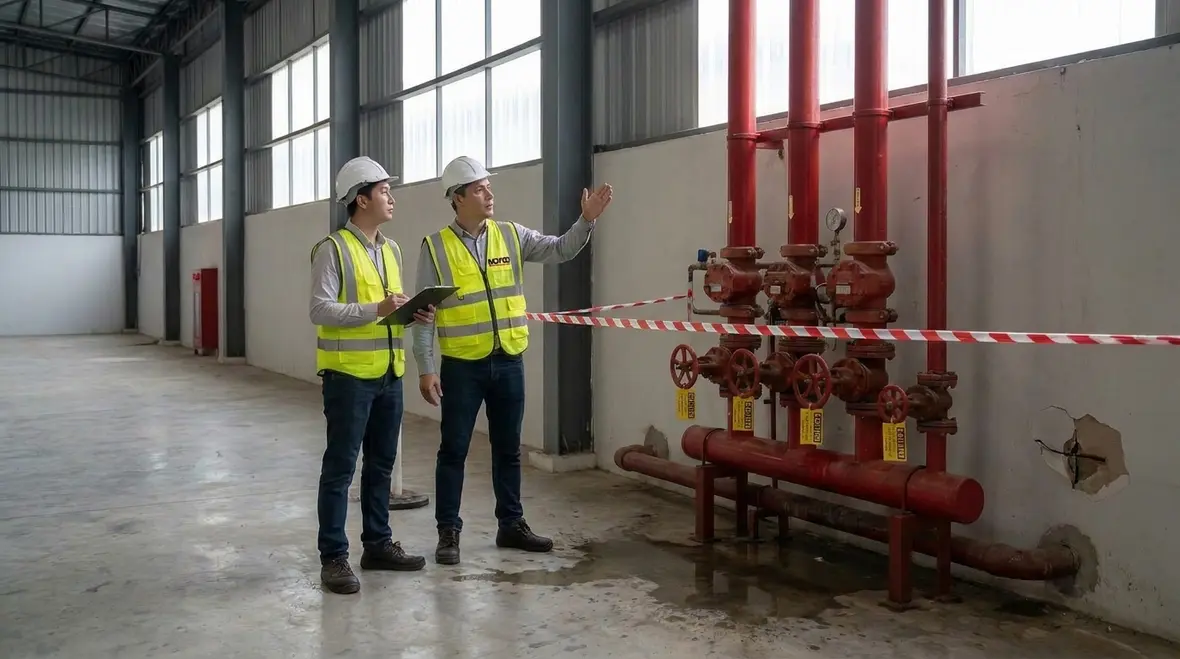Preplanned impairment steps for a fire sprinkler system outage