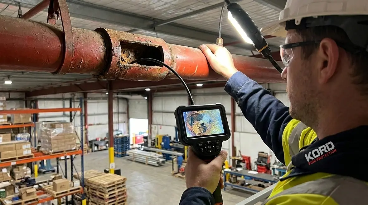 NFPA 25 obstruction investigation internal pipe inspection hero image