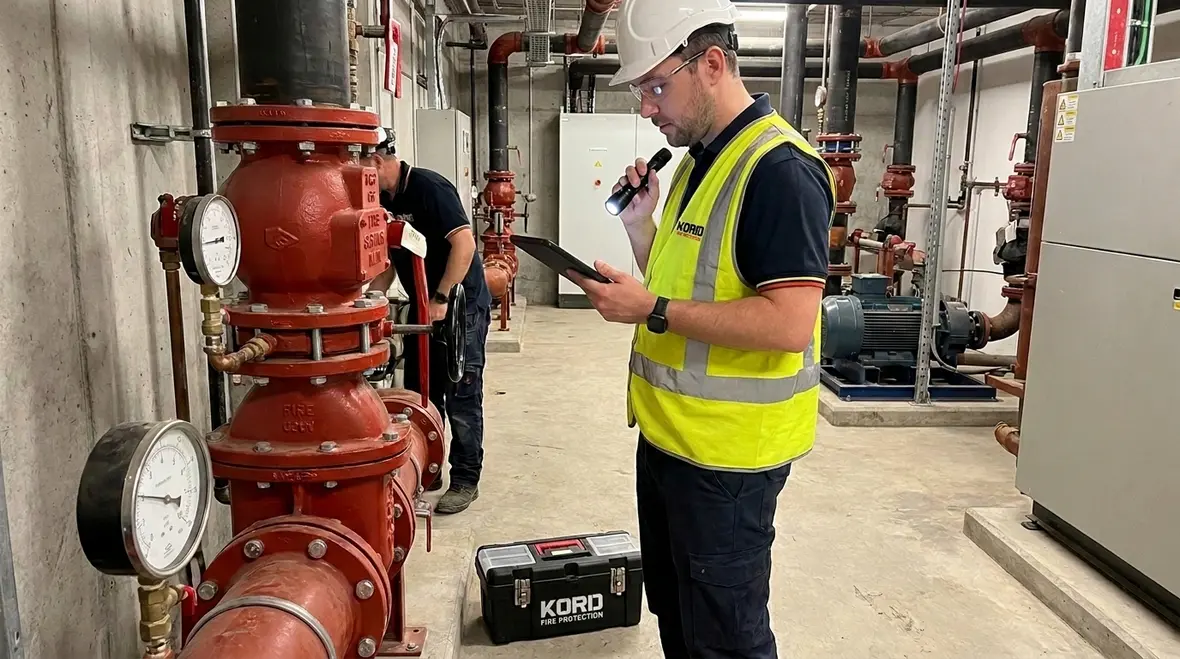 NFPA 25 private fire main corrective action planning at an Australian facility