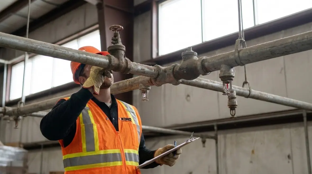 Facility sprinkler inspection and maintenance review