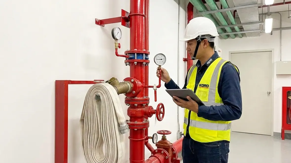 NFPA 25 standpipe inspection testing maintenance in a commercial building