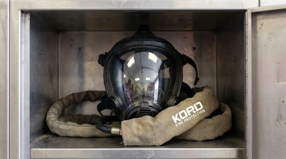 Proper SCBA storage layout on fire apparatus for quick access