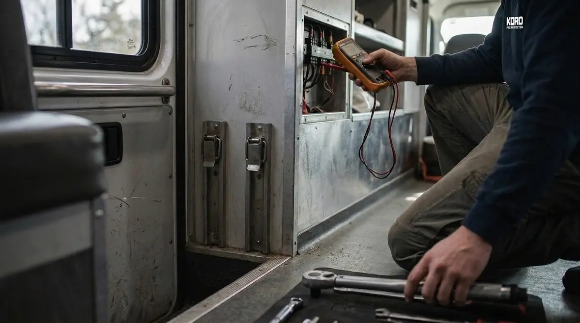Ambulance remount electrical and structural checks