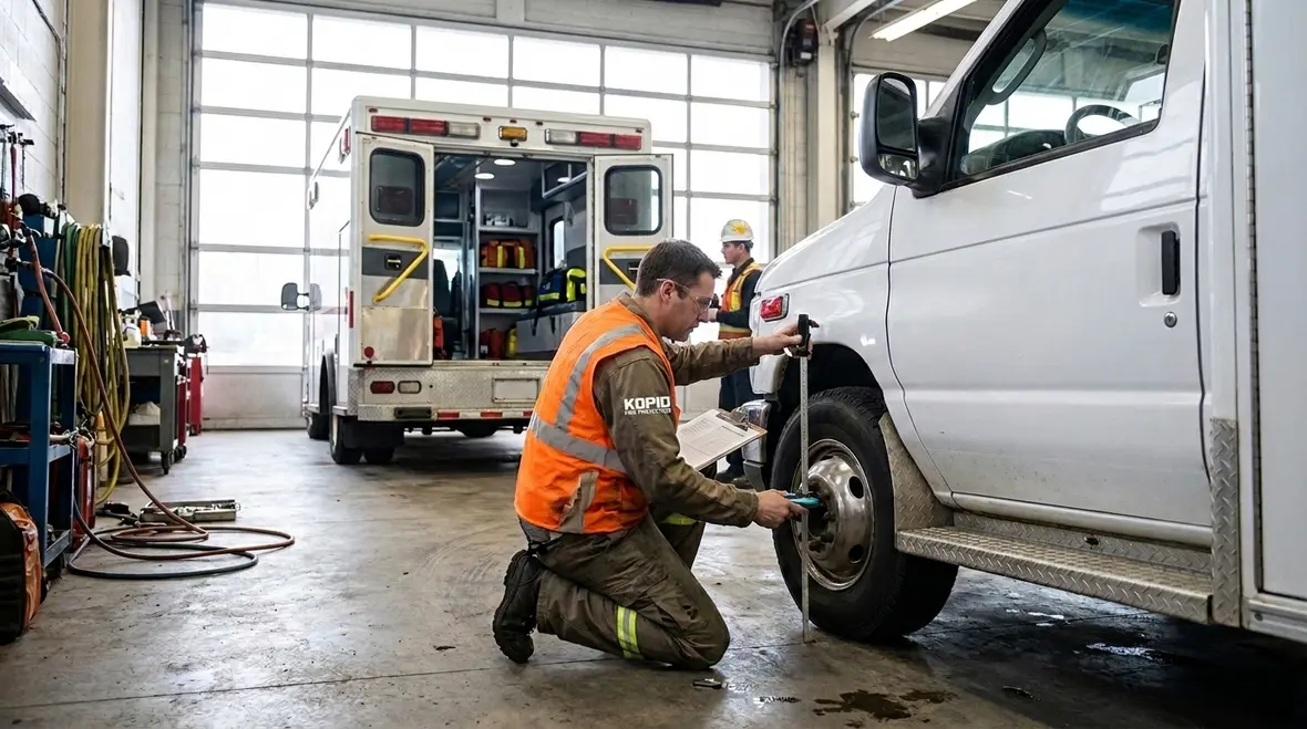 Ambulance cornering stability and secure equipment transport
