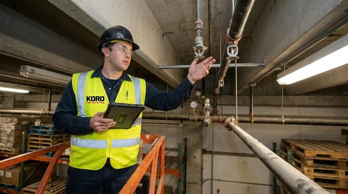 Remote fire protection monitoring and automated alert workflow