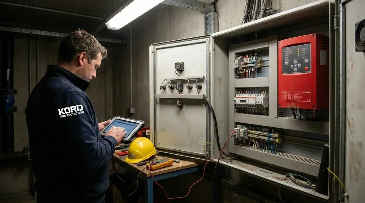 Centrifugal fire pump installation setup and piping layout