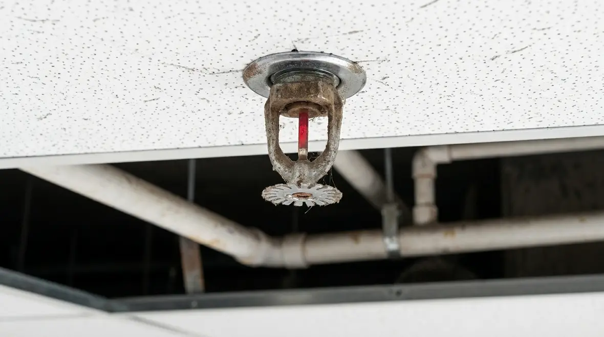 Commercial sprinkler riser inspection and system review process