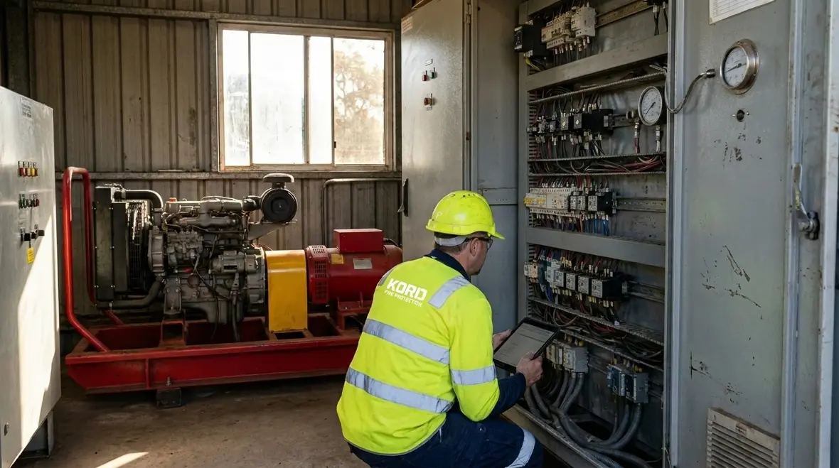 Diesel fire pump system controls and reliability components