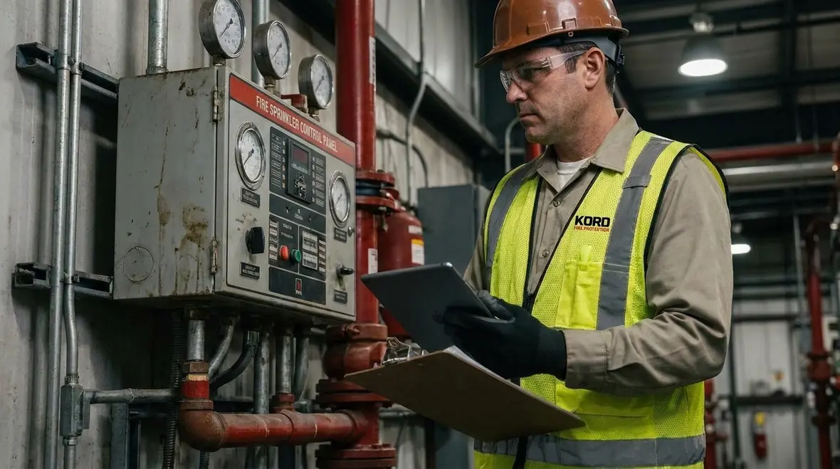 Commercial fire permit review and inspection fee planning for facilities
