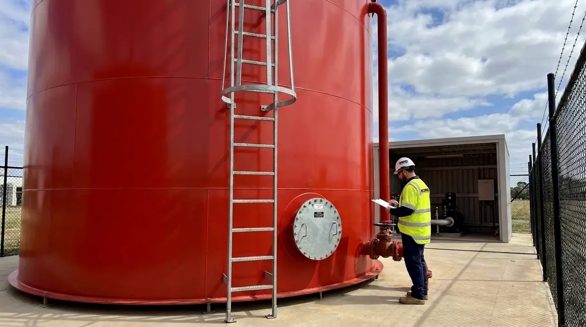 Fire protection water storage tank inspection NFPA 25