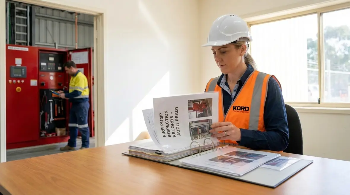 Organized audit-ready fire pump inspection records and reports