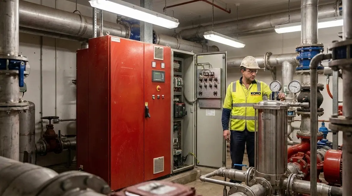 Fire pump troubleshooting under NFPA 25 Annex C during facility maintenance