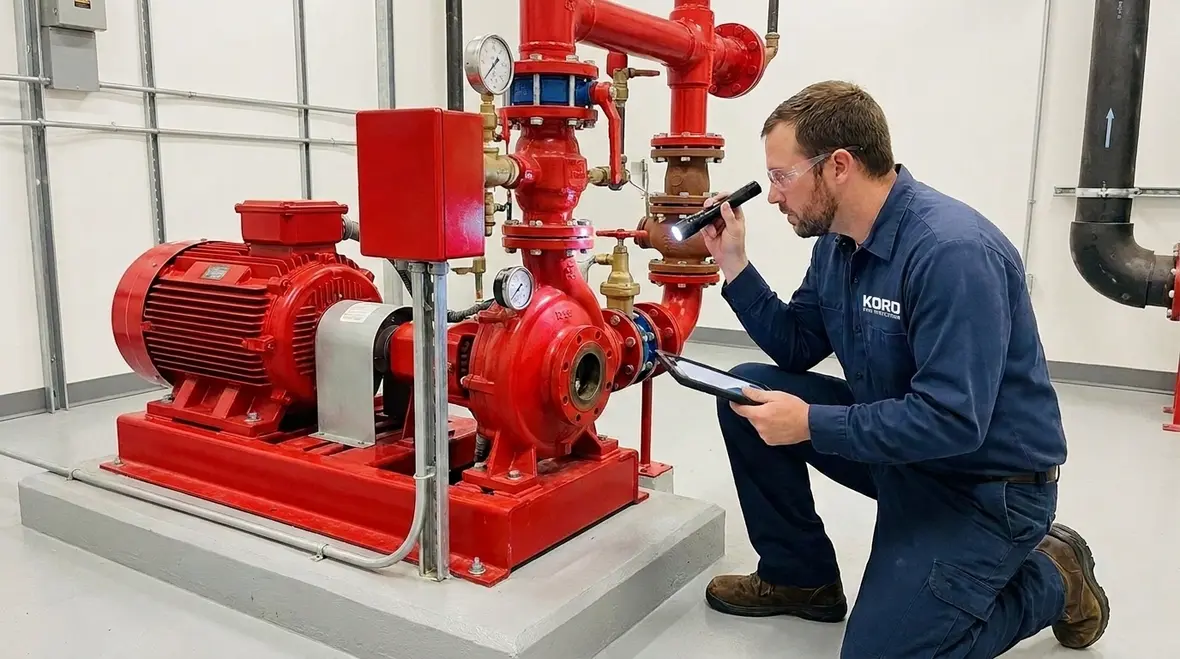 NFPA 25 Annex C fire pump troubleshooting and service follow up
