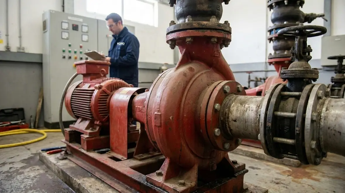 Commercial fire pump performance testing and commissioning
