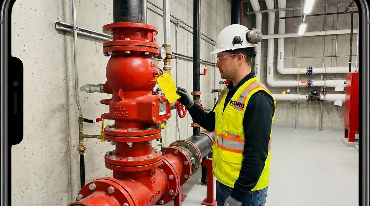 Fire sprinkler control valve inspection under NFPA 25