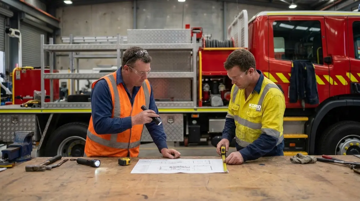 Specialist fire truck chassis configuration for facility response demands
