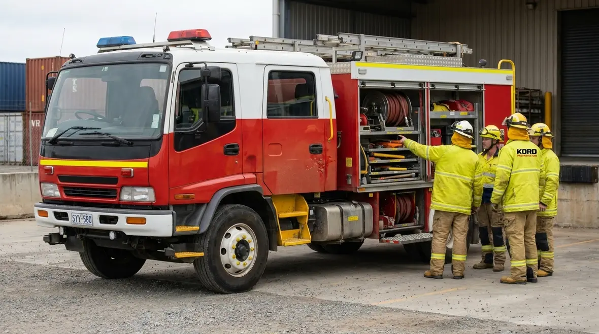 Fire truck chassis carrying capacity layout and equipment loading overview