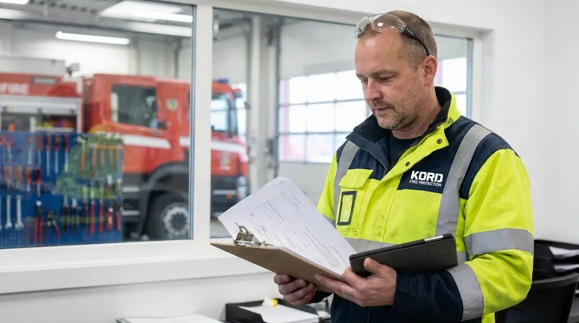Fire truck suspension and axle stability inspection