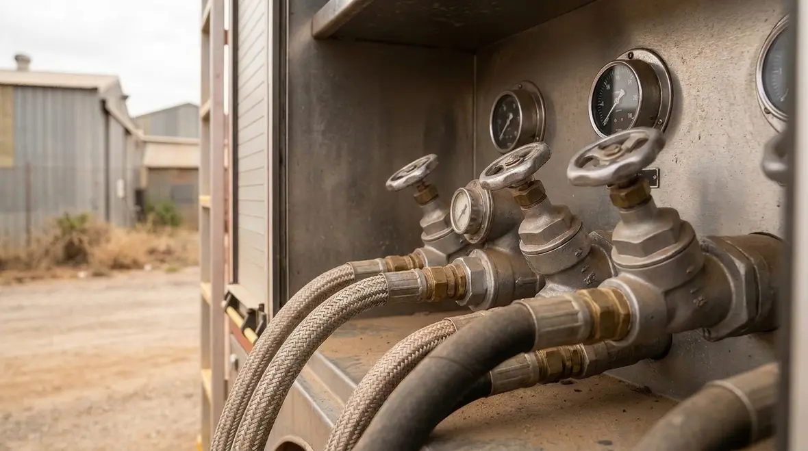 Foam proportioning system hardware on fire apparatus designed for accurate foam and water mixing