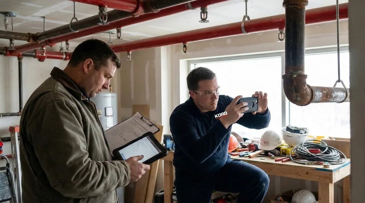 Fire sprinkler inspection planning and maintenance documentation