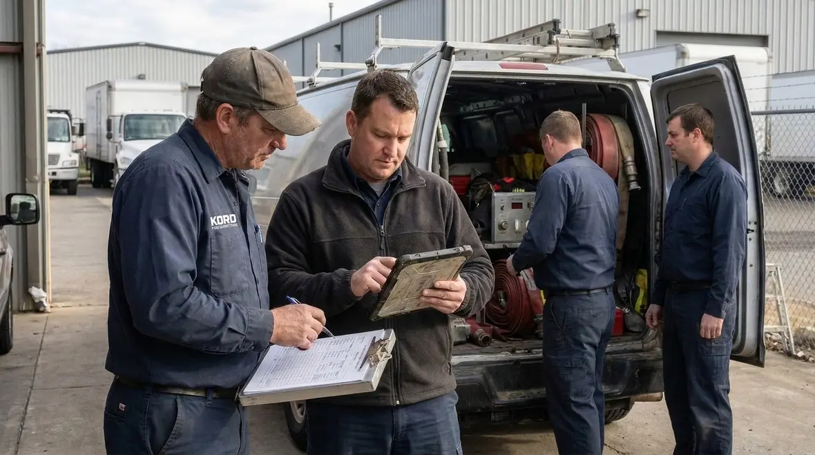 Hydrant testing report review and field documentation