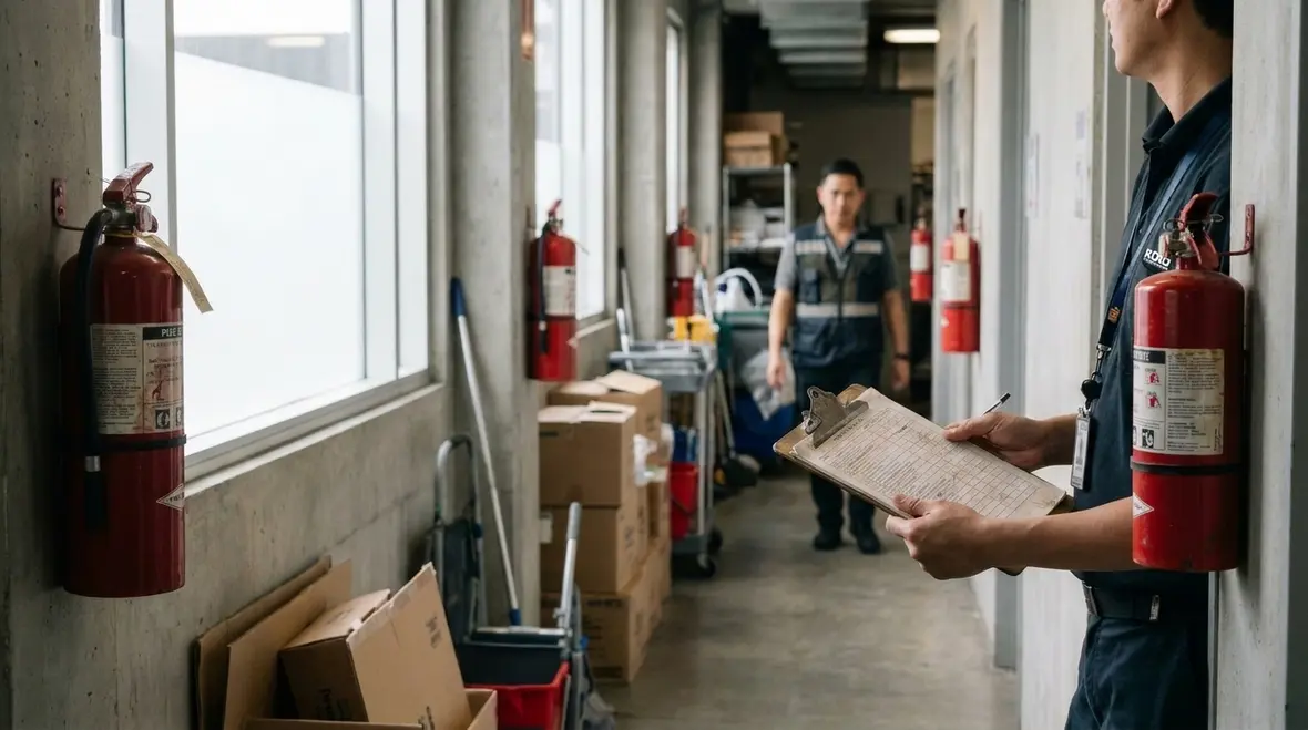 Portable fire extinguishers installed for workplace readiness