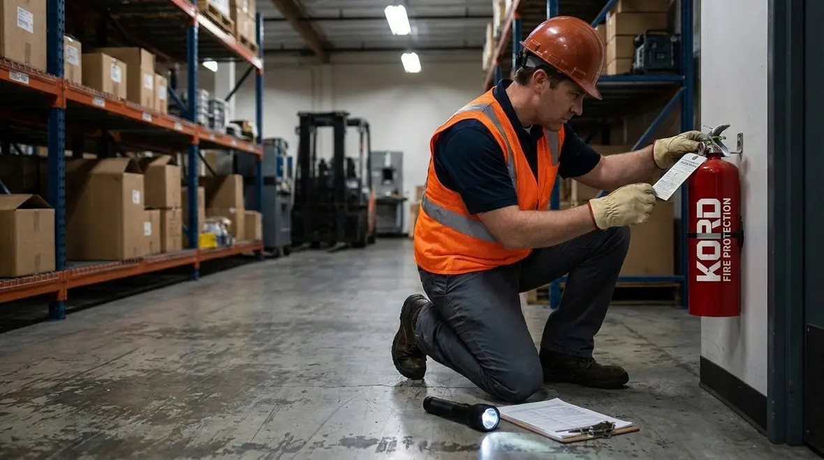 Fire extinguisher compliance planning and placement review