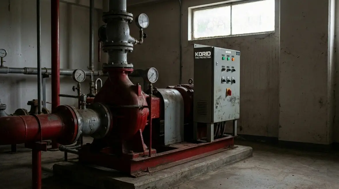 Positive displacement fire pump system components and layout