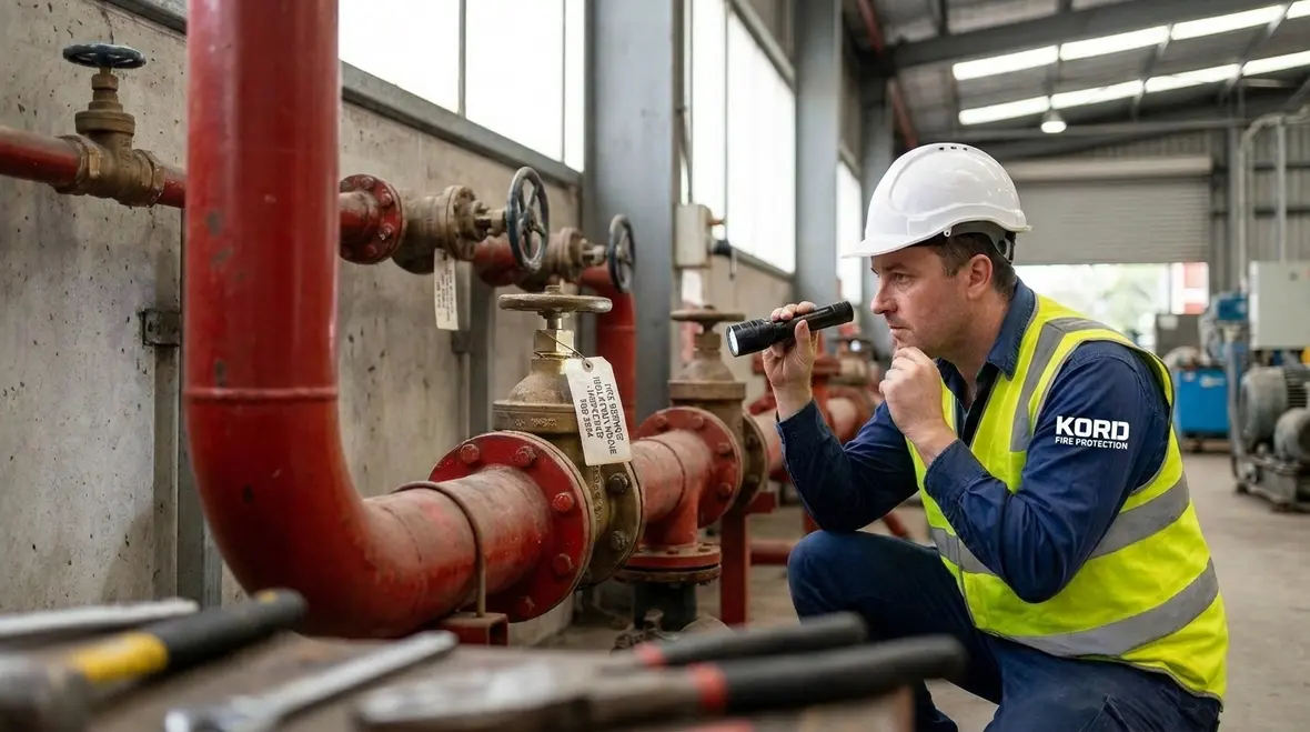 Private fire service main inspection components and site readiness