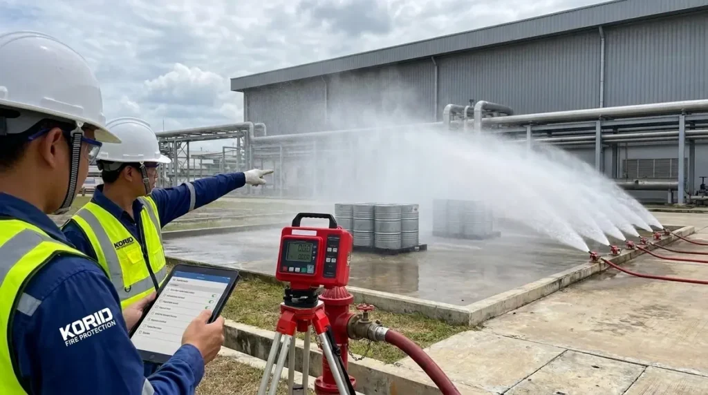 ultra high speed water spray system testing NFPA 25