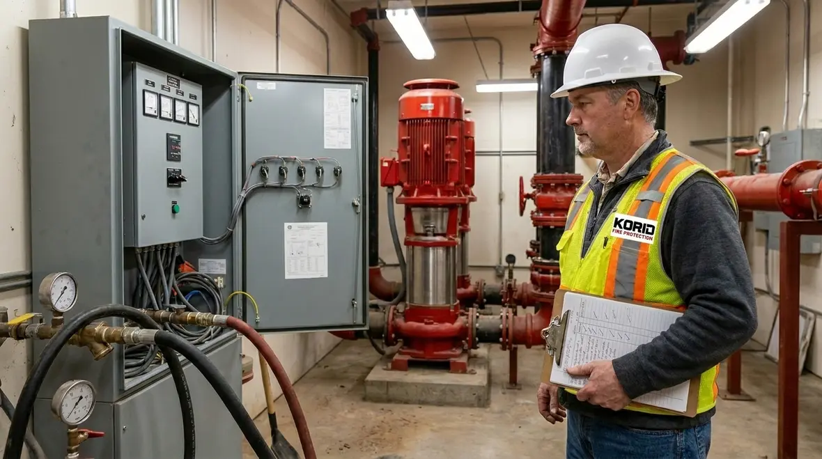Reservoir and suction conditions for vertical turbine fire pump systems