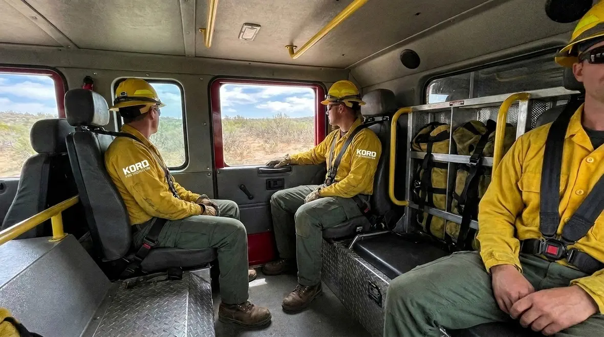 Wildland crew carrier meeting NFPA 1900 crew compartment requirements