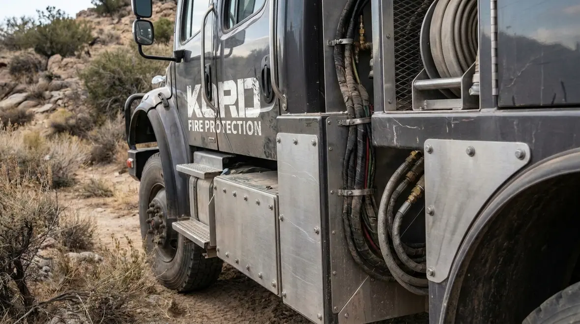 Protected wildland apparatus components and shielding details