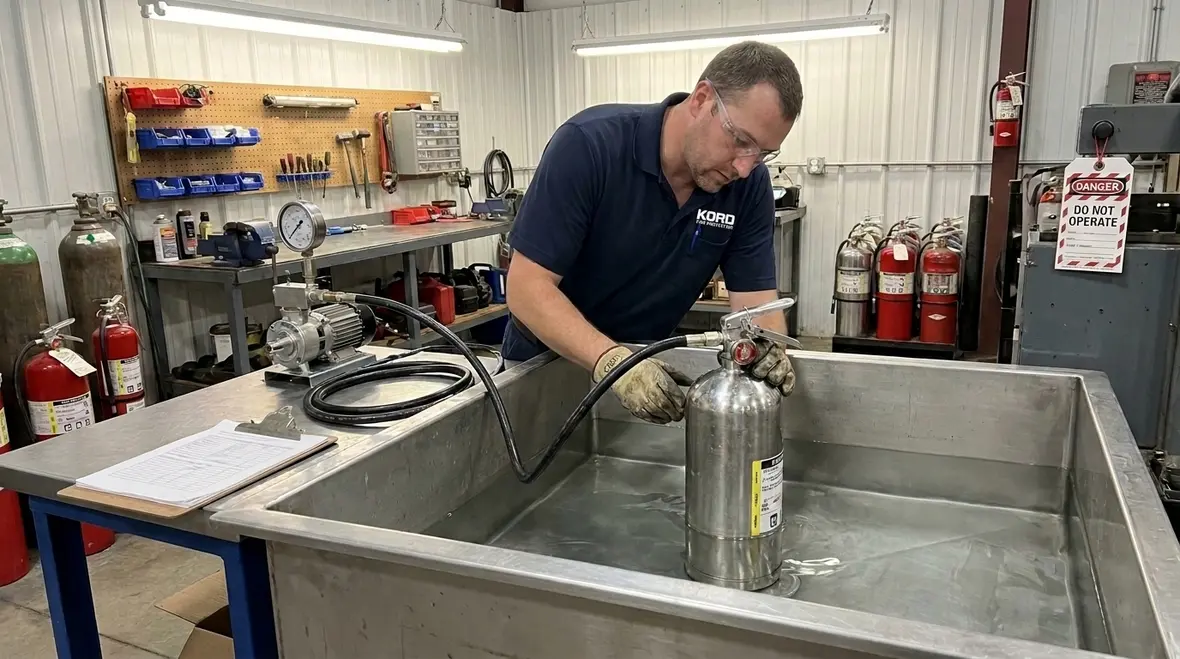 NFPA 10 hydrostatic testing procedures guide