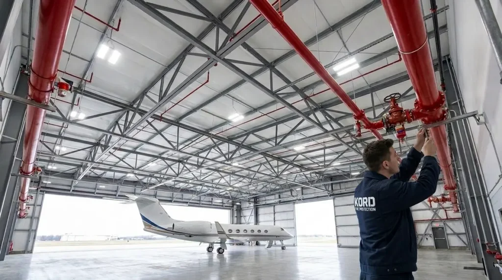 NFPA 13 aircraft hangars sprinkler system design