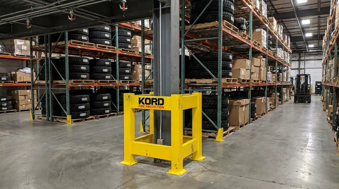 NFPA 13 Section 20.18 — Column Protection for Rack and Tire Storage