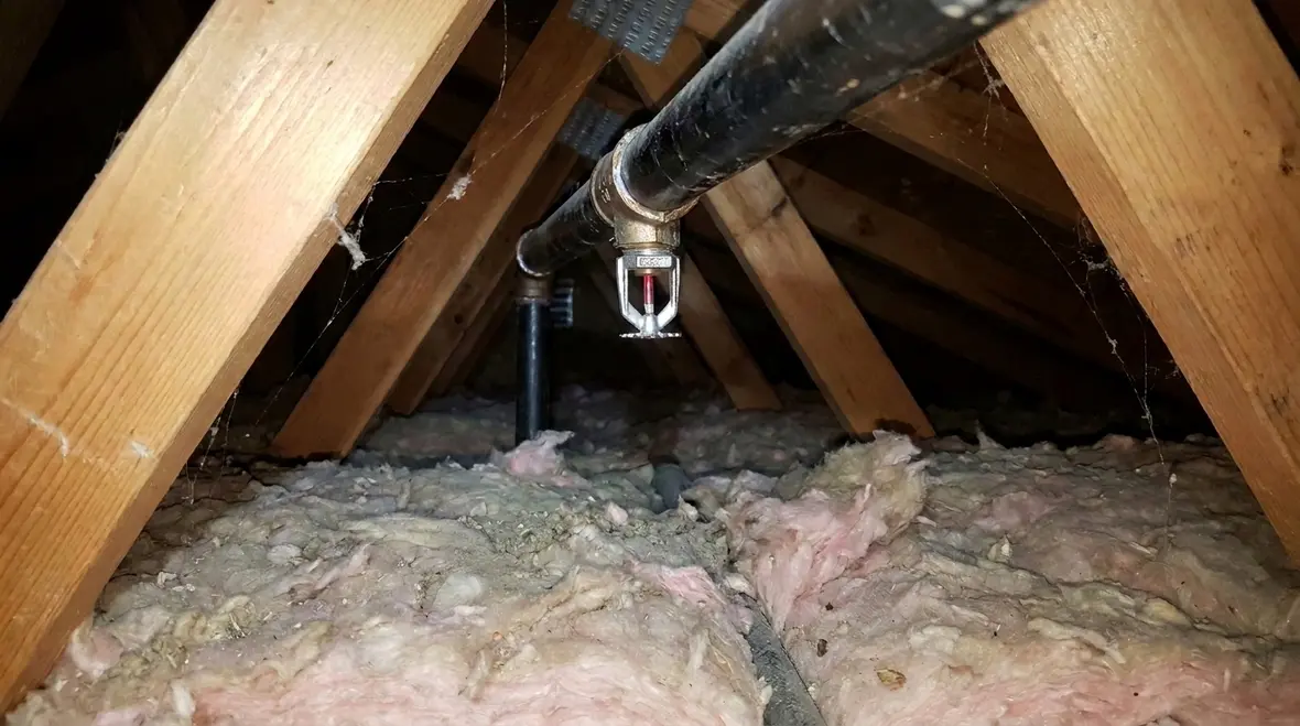 NFPA 13D Section 7.7 sprinkler protection requirements for residential attic spaces