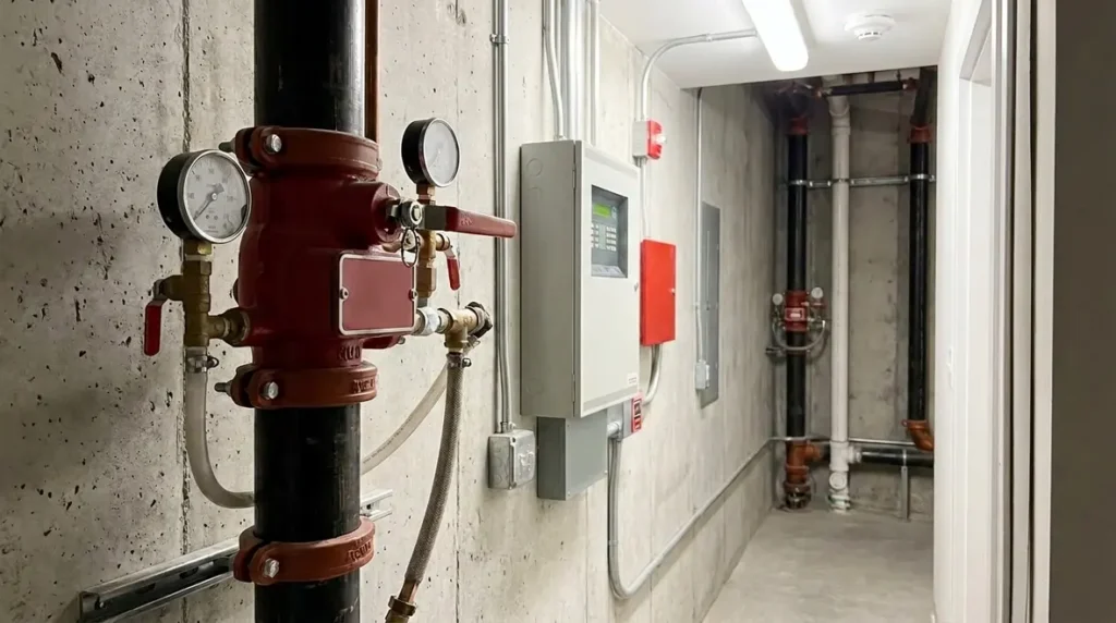 NFPA 13R 4.5 townhouse sprinkler system arrangement control valve