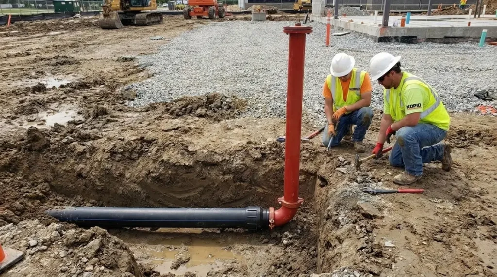 NFPA 13R 5.3 underground supply pipe 4 inch NFPA 24