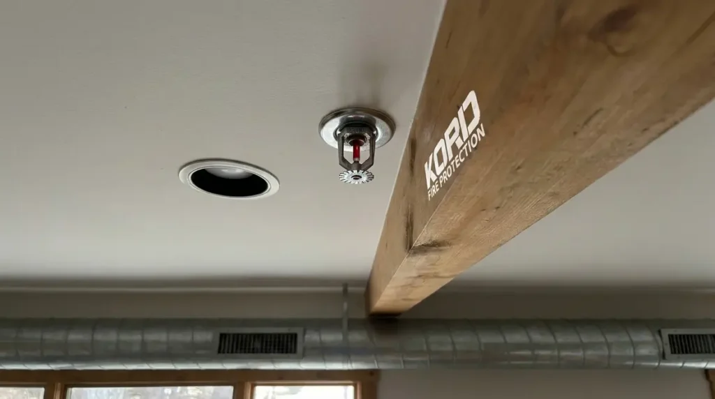 NFPA 13R 6.4 residential sprinkler spacing clearance obstructions shadow area