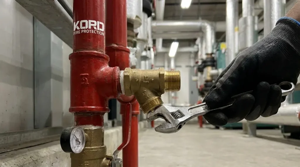 NFPA 13R 6.9 drains 1 inch drain valve trapped dry system
