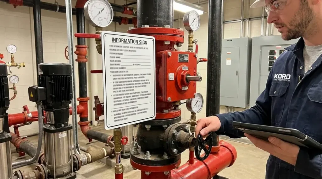 NFPA 15 10.6 general information sign control riser NFPA 25 ITM