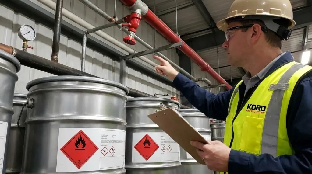 NFPA 15 4.5 flammable combustible liquids NFPA 30 classification Reid vapor pressure