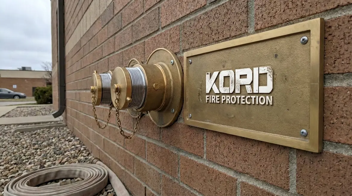 NFPA 15 Section 5.10 fire department connection with two 2-1/2-inch NH inlets