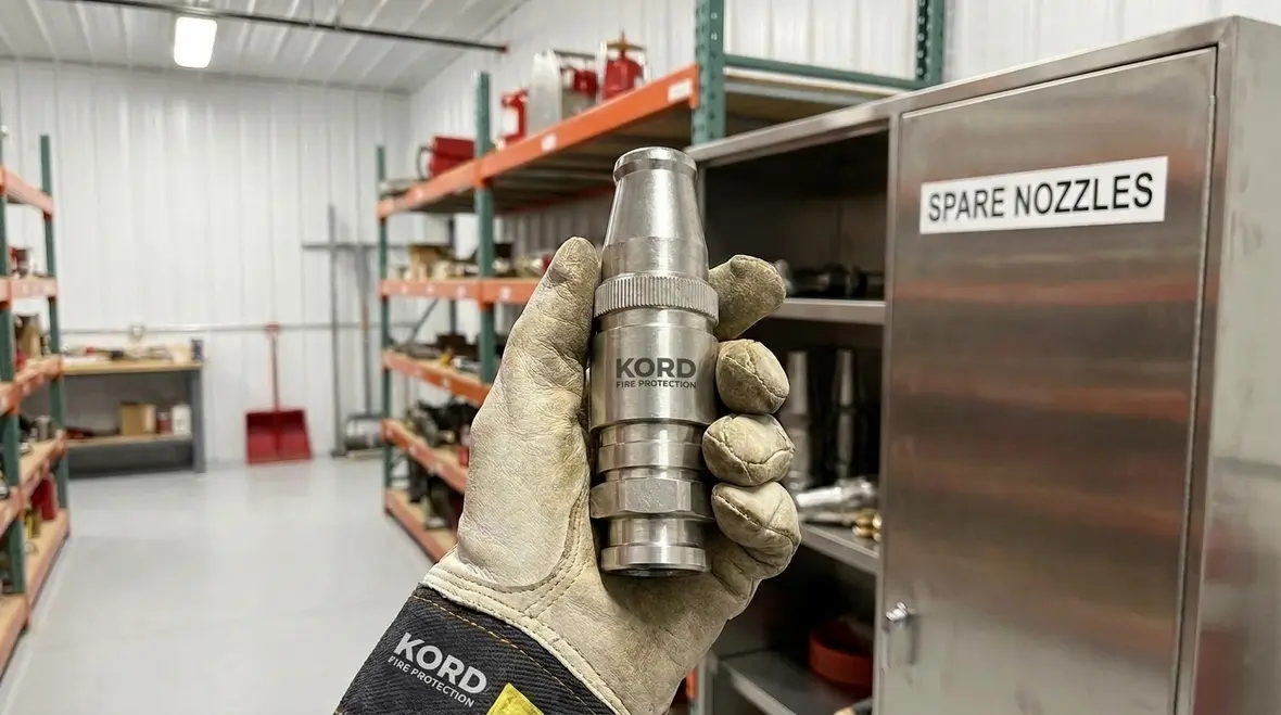 NFPA 15 Section 5.2 water spray nozzles K factor marking spare stock requirements