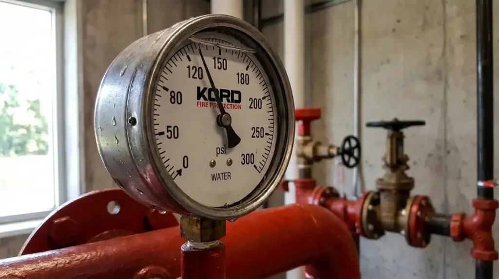 NFPA 15 5.8 pressure gauges listed twice working pressure