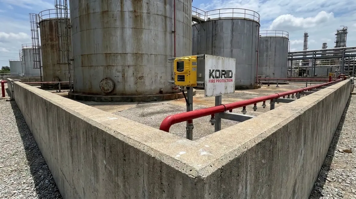 NFPA 15 Section 7.5 flammable vapor mitigation dike spill gas detection fire risk analysis